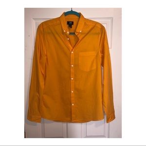 Men’s Yellow Mustard Button Down Shirt